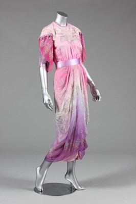 Lot 120 - A Zandra Rhodes pink and lilac printed chiffon...