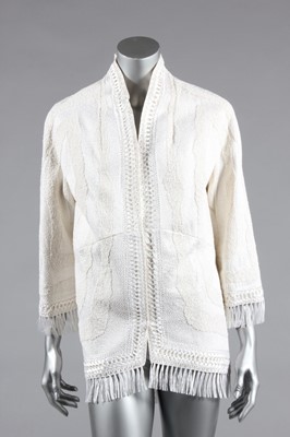 Lot 187 - A Ralph Rucci couture embroidered white jacket,...