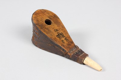 Lot 41 - A rare pair of wig bellows bearing the cypher...