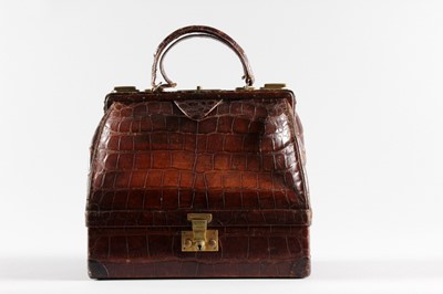 Lot 20 - An Hermès brown crocodile malette, probably...