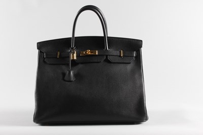 Lot 18 - An Hermès black toga leather Birkin, 2000,...
