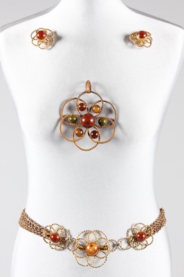 Lot 15 - A Scemama for Yves Saint Laurent parure, 1970,...