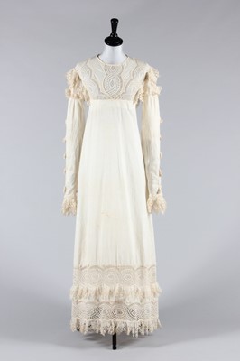 Lot 46 - A fine broderie anglaise summer gown, circa...