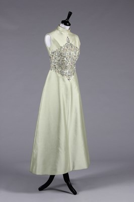 Lot 93 - A Christian Dior London pale-green silk gazar...