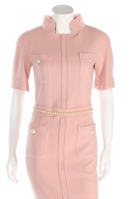 Lot 43 - A Chanel pale pink wool crdress, 2000s,...