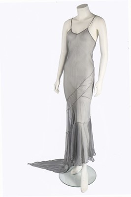 galliano bias cut dress Gorgeous Fall 2003 John Galliano Dusky Purple Bias Cut Silk & Silk Chiffon Dress w Draped Panels