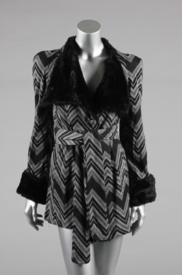 Lot 227 - A Biba tapestry weave jersey jacket with black...