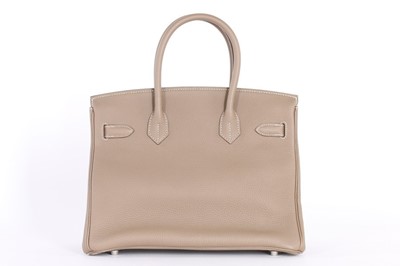Lot 55 - An Hermès étoupe togo leather Birkin 30, 2016,...