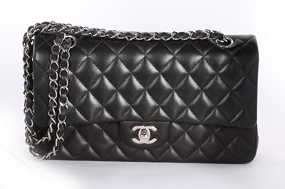Lot 1 - A Chanel quilted lambskin leather classic flap...