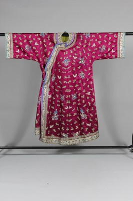 Lot 333 - An embroidered purple satin lady's informal...