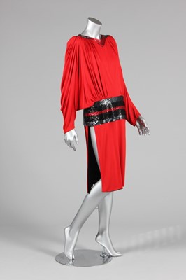 Lot 75 - A Yuki red jersey dress/tunic, Autumn-Winter...