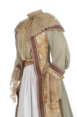 Lot 101 - A Maison Worth voided velvet and pale green...