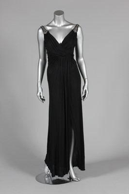 Lot 98 - An Ossie Clark black draped jersey 'goddess'...