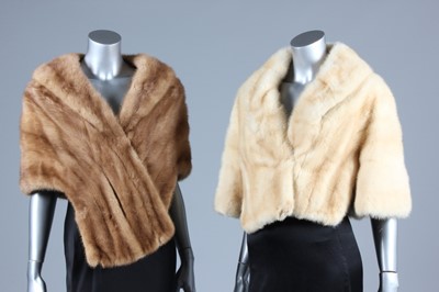 Lot 53 - A Schiaparelli champagne coloured mink bolero...