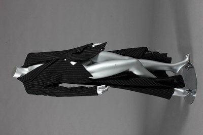 Lot 119 - An Alexander McQueen black chalk-striped wool...