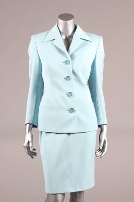 Lot 122 - A Gianni Versace powder blue wool suit, 1990s,...
