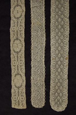Lot 439 - A Lille lappet, late 18th century, together...