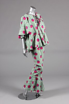 Lot 144 - A Biba brushed cotton tomato-print ensemble,...