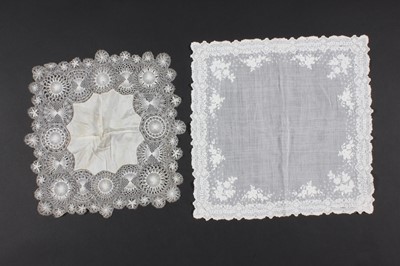 Lot 442 - A group of handkerchiefs, 18th and 19th...