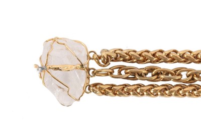 Lot 59 - An Yves Saint Laurent triple chain belt with...