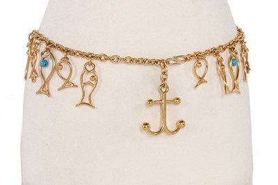 Lot 76 - An Yves Saint Laurent maritime-themed belt,...