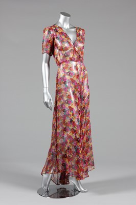 Lot 2 - A Liberty pansy-printed chiffon dress, in...