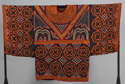 Lot 391 - A brightly embroidered kaftan, West African,...