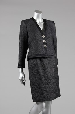Lot 3 - An Yves Saint Laurent Rive Gauche black cloque...