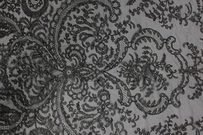 Lot 420 - Imitation Chantilly shawls, circa 1860-80,...
