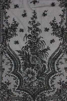 Lot 433 - A group of black machine woven stoles in...