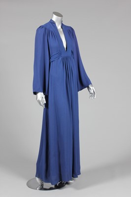 Lot 26 - An Ossie Clark for Radley blue moss crepe...