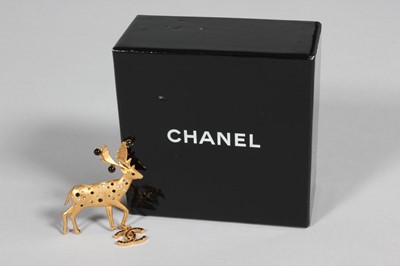 Lot 31 - A Chanel deer brooch, 2001, signed, inset with...