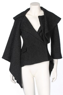 Lot 261 - An Alexander McQueen black bouclé wool jacket,...