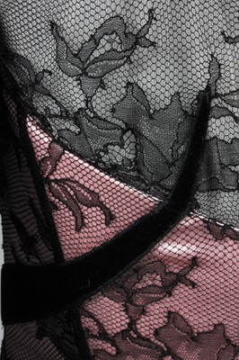 Lot 148 - A dramatic Thierry Mugler pink satin and black...