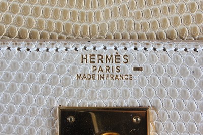 Lot 9 - An Hermès caramel lizard Kelly bag, 1996,...