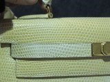 Lot 9 - An Hermès caramel lizard Kelly bag, 1996,...