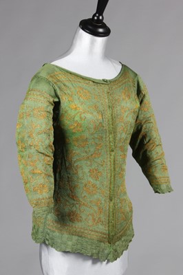 Lot 29 - A rare green and yellow knitted silk woman's...