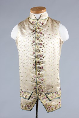 Lot 32 - A gentleman's embroidered satin waistcoat,...