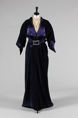 Lot 38 - A rare Redfern navy embossed-velvet and satin...