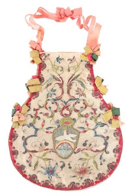 Lot 88 - An embroidered shaped silk purse, probably...