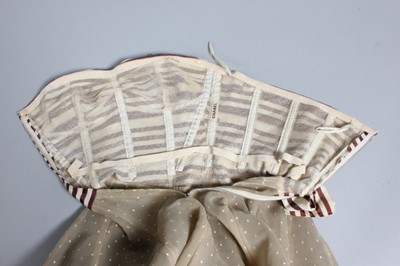 Lot 87 - A Chanel couture striped satin cocktail dress,...