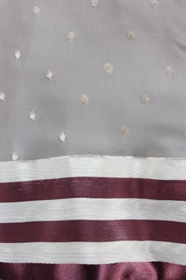 Lot 87 - A Chanel couture striped satin cocktail dress,...