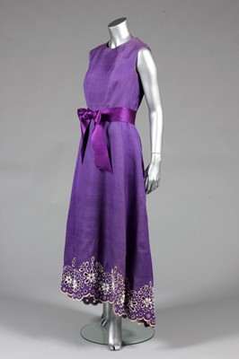 Lot 154 - An Yves Saint Laurent couture violet linen...