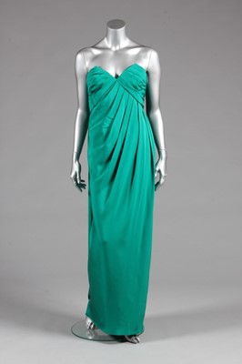 Lot 264 - An Emanuel Ungaro couture jade-green silk...
