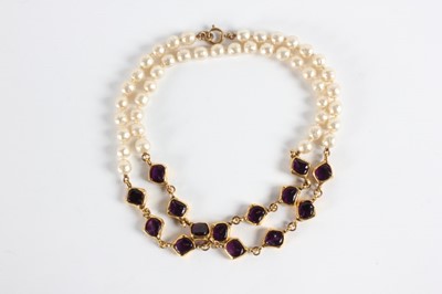 Lot 38 - A Chanel sautoir, 1985, signed and dated, with...