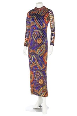 Lot 22 - A Pierre Cardin psychedelic printed devoré...