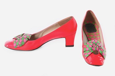 Lot 110 - A pair of Christian Dior fluorescent-pink...