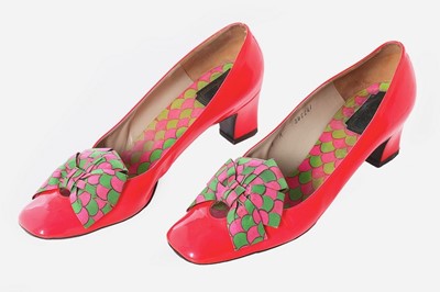 Lot 110 - A pair of Christian Dior fluorescent-pink...