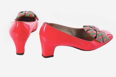 Lot 110 - A pair of Christian Dior fluorescent-pink...