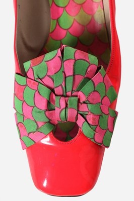 Lot 110 - A pair of Christian Dior fluorescent-pink...